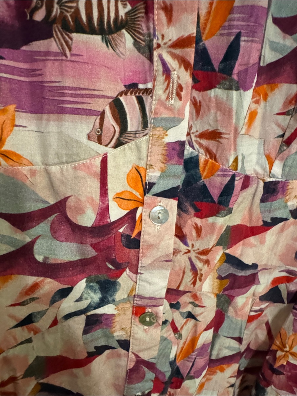 Chuf Floral Button-Front Maxi Dress in Cream with Pink & Purple Accents - Picture 3 of 9